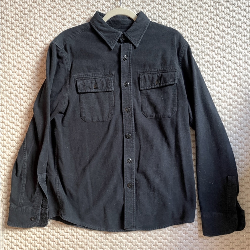 L.L. Bean Black Cotton Chamois 1933 Signature Archive Slim Fit Medium